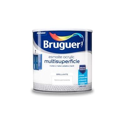 Bruguer Acrylic Multisuperficie Esmalte al agua Brillante Blanco Permanente 250 ml Bruguer Acrylic Multisuperficie Esmalte al agua Brillante Blanco Permanente 250 ml