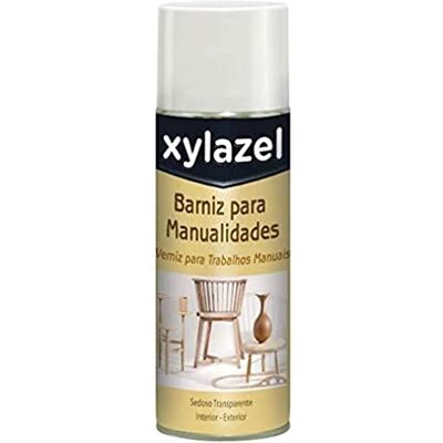XYLAZEL Barniz Manualidades en Spray Satinado Incoloro 400 ml XYLAZEL Barniz Manualidades en Spray Satinado Incoloro 400 ml