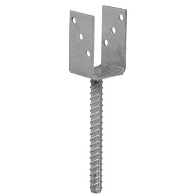 Connex postes 91 x 60 x 100 x 200 x 4 mm/durchmesser16 mm, forma de U, material: galvanizado en caliente, 1 pieza, Connex postes 91 x 60 x 100 x 200 x 4 mm/durchmesser16 mm, forma de U, material: galvanizado en caliente, 1 pieza,