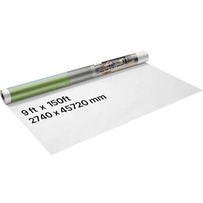 VEVOR Barrera de Vapor Impermeabilizante de Plástico, 2,7 x 45,72 m, 0,13 mm de Grosor, Lona Resistente al Desgarro, Bloquea la Humedad, para Construcción y Renovación de Edificios, Color Blanco VEVOR Barrera de Vapor Impermeabilizante de Plástico, 2,7 x 45,72 m, 0,13 mm de Grosor, Lona Resistente al Desgarro, Bloquea la Humedad, para Construcción y Renovación de Edificios, Color Blanco