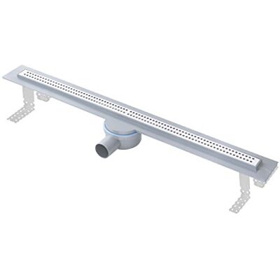 First Plast Canal sifonato ducha de ABS con rejilla inoxidable, dimensiones 800 x 30 mm First Plast Canal sifonato ducha de ABS con rejilla inoxidable, dimensiones 800 x 30 mm
