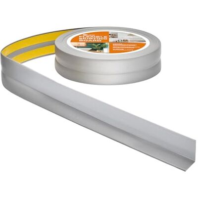 Garmin Rodapié Flexible PVC 30x30 mm Autoadhesivo Plata, 15 m Garmin Rodapié Flexible PVC 30x30 mm Autoadhesivo Plata, 15 m