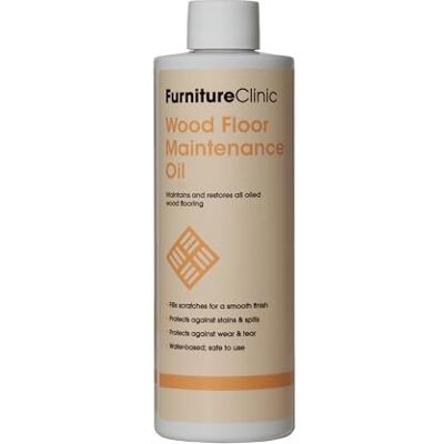 Furniture Clinic Aceite de mantenimiento para suelos de madera, 500 ml, mantiene y restaura todo tipo de suelos de madera engrasada. Protege contra las manchas. Reduce el desgaste. Furniture Clinic Aceite de mantenimiento para suelos de madera, 500 ml, mantiene y restaura todo tipo de suelos de madera engrasada. Protege contra las manchas. Reduce el desgaste.