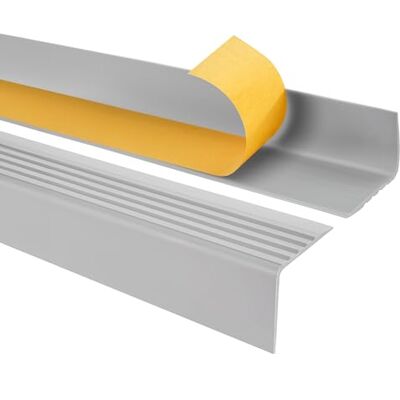 Garmin Perfil de Borde de Escalera PVC 50x42 mm Gris claro, 130 cm Garmin Perfil de Borde de Escalera PVC 50x42 mm Gris claro, 130 cm