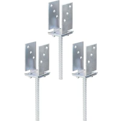 Alberts GAH- 214494 Soporte para postes en U (anchura ajustable y para empotrar en hormigón, galvanizado en amarillo, ancho 71-131 mm, anclaje de hormigón 200 mm, juego de 3 unidades) Alberts GAH- 214494 Soporte para postes en U (anchura ajustable y para empotrar en hormigón, galvanizado en amarillo, ancho 71-131 mm, anclaje de hormigón 200 mm, juego de 3 unidades)