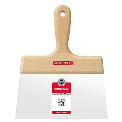 COMENSAL ® Espátula Americana Espátula de Emplastecer de Acero Inoxidable Espátula para Masilla Mango de Madera Made in EU 200 mm COMENSAL ® Espátula Americana Espátula de Emplastecer de Acero Inoxidable Espátula para Masilla Mango de Madera Made in EU 200 mm