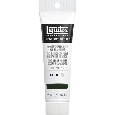 Liquitex Heavy Body Tubo De Pintura Acrílica, 59 ml, Tono Verde Hooker Oscuro Permanente Liquitex Heavy Body Tubo De Pintura Acrílica, 59 ml, Tono Verde Hooker Oscuro Permanente