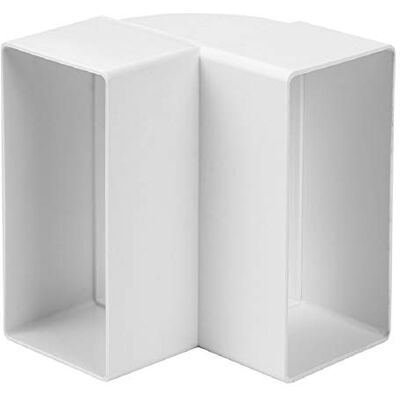 EUROPLAST 110x55mm Codo Vertical 90° Conector para Tubo Rectangular PVC EUROPLAST 110x55mm Codo Vertical 90° Conector para Tubo Rectangular PVC