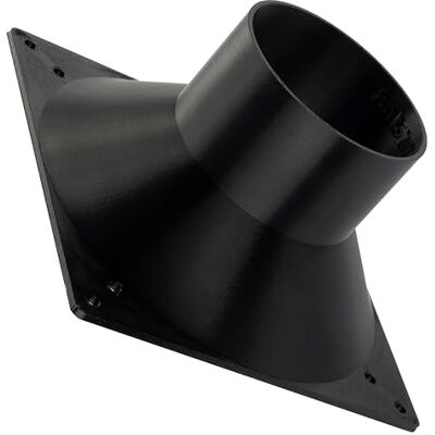 AERZETIX Adaptador Cuadrado-Redondo de Flujo de Aire para conducto de ventilación 140x140 mm Ø73 mm en plástico ABS AERZETIX Adaptador Cuadrado-Redondo de Flujo de Aire para conducto de ventilación 140x140 mm Ø73 mm en plástico ABS