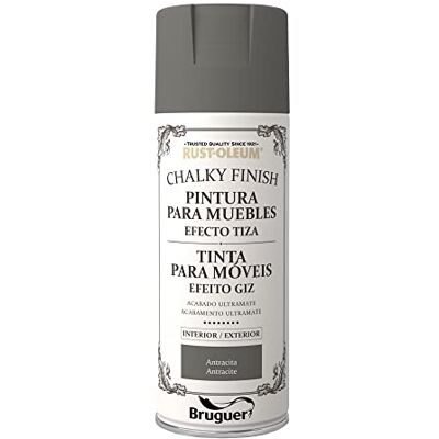 Bruguer Rust-Oleum Chalky Finish pintura para muebles en spray Antracita 400 ml Bruguer Rust-Oleum Chalky Finish pintura para muebles en spray Antracita 400 ml