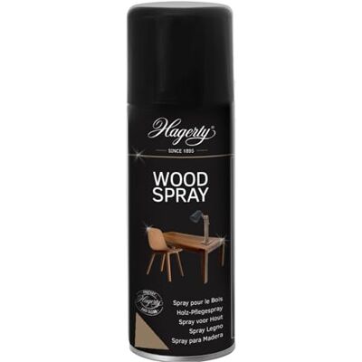 Hagerty Wood Spray 200 ml I Spray para limpiar, hidratar y proteger superficies y artículos de madera I Revitaliza y devuelve el brillo a cualquier mueble o superficie de madera sin dañarlo Hagerty Wood Spray 200 ml I Spray para limpiar, hidratar y proteger superficies y artículos de madera I Revitaliza y devuelve el brillo a cualquier mueble o superficie de madera sin dañarlo