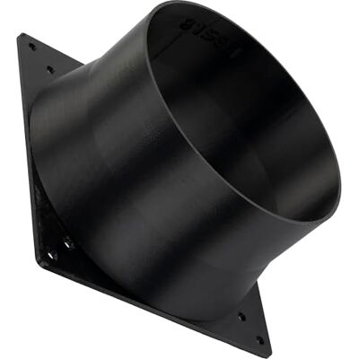 AERZETIX Adaptador Cuadrado-Redondo de Flujo de Aire para conducto de ventilación 140x140 mm Ø123 mm en plástico ABS AERZETIX Adaptador Cuadrado-Redondo de Flujo de Aire para conducto de ventilación 140x140 mm Ø123 mm en plástico ABS