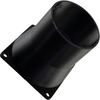AERZETIX Adaptador Cuadrado-Redondo de Flujo de Aire para conducto de ventilación 70x70 mm Ø58 mm en plástico ABS AERZETIX Adaptador Cuadrado-Redondo de Flujo de Aire para conducto de ventilación 70x70 mm Ø58 mm en plástico ABS