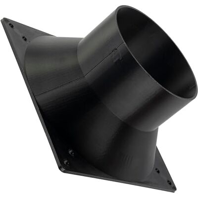 AERZETIX Adaptador Cuadrado-Redondo de Flujo de Aire para conducto de ventilación 140x140 mm Ø88 mm en plástico ABS AERZETIX Adaptador Cuadrado-Redondo de Flujo de Aire para conducto de ventilación 140x140 mm Ø88 mm en plástico ABS