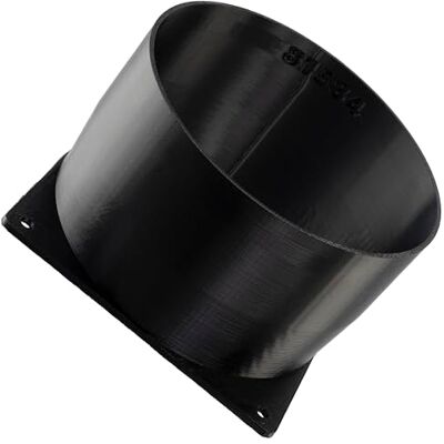 AERZETIX Adaptador Cuadrado-Redondo de Flujo de Aire para conducto de ventilación 120x120 mm Ø123 mm en plástico ABS AERZETIX Adaptador Cuadrado-Redondo de Flujo de Aire para conducto de ventilación 120x120 mm Ø123 mm en plástico ABS