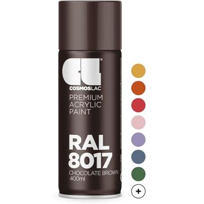 COSMOS LAC Spray Premium Acrylic Brillante 400 Ml ( 8017 Chocolate) COSMOS LAC Spray Premium Acrylic Brillante 400 Ml ( 8017 Chocolate)