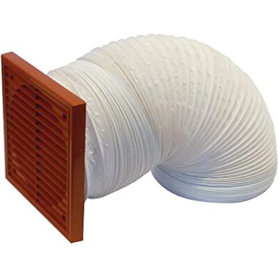 Airflow Kit de Conducto Flexible – Ø150 mm de Diámetro x 3 m de Longitud con Rejilla Cuadrada Terracota y Malla Antiinsectos – Kit de Ventilación de Fácil Instalación para Extractores Airflow Kit de Conducto Flexible – Ø150 mm de Diámetro x 3 m de Longitud con Rejilla Cuadrada Terracota y Malla Antiinsectos – Kit de Ventilación de Fácil Instalación para Extractores