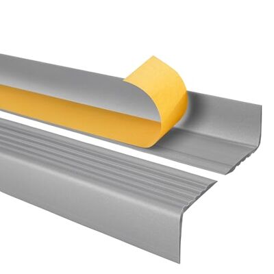 Garmin Perfil de Borde de Escalera PVC 50x42 mm Plata, 200 cm Garmin Perfil de Borde de Escalera PVC 50x42 mm Plata, 200 cm