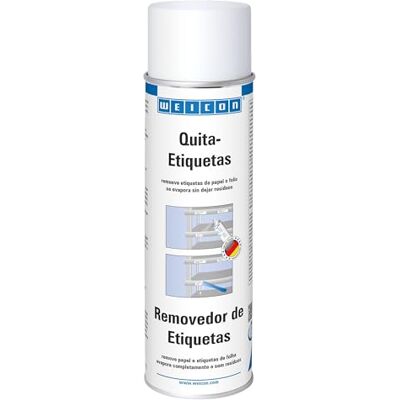 WEICON Spray Quita-Etiquetas 500 ml con espátula especial para trabajo eficaz WEICON Spray Quita-Etiquetas 500 ml con espátula especial para trabajo eficaz