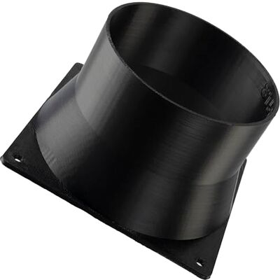 AERZETIX Adaptador Cuadrado-Redondo de Flujo de Aire para conducto de ventilación 120x120 mm Ø98 mm en plástico ABS AERZETIX Adaptador Cuadrado-Redondo de Flujo de Aire para conducto de ventilación 120x120 mm Ø98 mm en plástico ABS