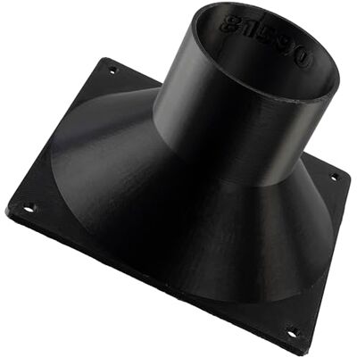 AERZETIX Adaptador Cuadrado-Redondo de Flujo de Aire para conducto de ventilación 120x120 mm Ø58 mm en plástico ABS AERZETIX Adaptador Cuadrado-Redondo de Flujo de Aire para conducto de ventilación 120x120 mm Ø58 mm en plástico ABS