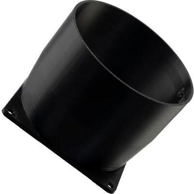 AERZETIX Adaptador Cuadrado-Redondo de Flujo de Aire para conducto de ventilación 92x92 mm Ø98 mm en plástico ABS AERZETIX Adaptador Cuadrado-Redondo de Flujo de Aire para conducto de ventilación 92x92 mm Ø98 mm en plástico ABS