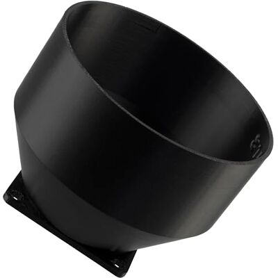 AERZETIX Adaptador Cuadrado-Redondo de Flujo de Aire para conducto de ventilación 60x60 mm Ø98 mm en plástico ABS AERZETIX Adaptador Cuadrado-Redondo de Flujo de Aire para conducto de ventilación 60x60 mm Ø98 mm en plástico ABS