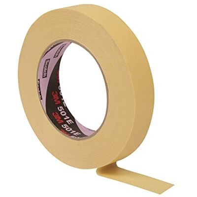 3M 501E Cinta de Enmascarado de Uso Industrial, 24 mm x 50 m, 36 unidades 3M 501E Cinta de Enmascarado de Uso Industrial, 24 mm x 50 m, 36 unidades