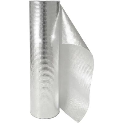Relaxdays Lámina reflectante para radiador 0,6 x 20 m, 4 mm (aire), techo, pared y ventana, aislante aluminio, plateada Relaxdays Lámina reflectante para radiador 0,6 x 20 m, 4 mm (aire), techo, pared y ventana, aislante aluminio, plateada