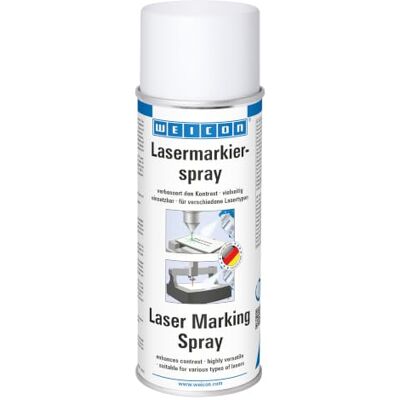 WEICON Spray de marcado láser de 400 ml para grabado láser y marcado de metales, vidrio, cerámica, etc. WEICON Spray de marcado láser de 400 ml para grabado láser y marcado de metales, vidrio, cerámica, etc.