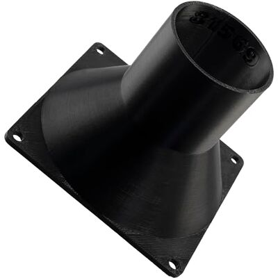 AERZETIX Adaptador Cuadrado-Redondo de Flujo de Aire para conducto de ventilación 92x92 mm Ø48 mm en plástico ABS AERZETIX Adaptador Cuadrado-Redondo de Flujo de Aire para conducto de ventilación 92x92 mm Ø48 mm en plástico ABS