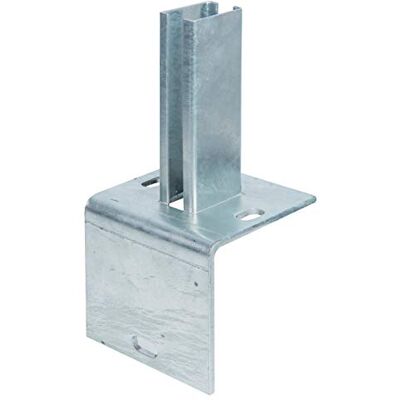 Alberts Anclaje para postes de cercado en bordillos en L, Para atornillar, Galvanizado en caliente, Pletina 120 x 120 mm, Para postes 60 x 40 mm Alberts Anclaje para postes de cercado en bordillos en L, Para atornillar, Galvanizado en caliente, Pletina 120 x 120 mm, Para postes 60 x 40 mm