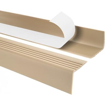 Garmin Perfil de Borde de Escalera PVC 50x42 mm Beige, 130 cm Garmin Perfil de Borde de Escalera PVC 50x42 mm Beige, 130 cm