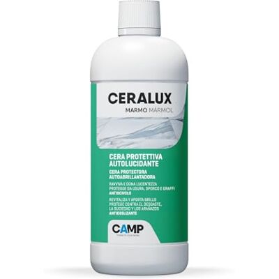 CAMP CERALUX Mármol, Cera Metalizada Autopulida, Protectora específica para Mármol, Antiarañazos, a Alta Concentración, 750ml CAMP CERALUX Mármol, Cera Metalizada Autopulida, Protectora específica para Mármol, Antiarañazos, a Alta Concentración, 750ml