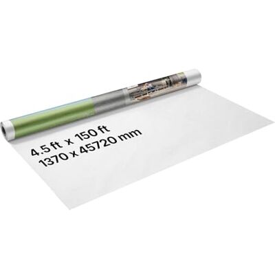 VEVOR Barrera de Vapor, 1,37 x 45,72 m, Impermeabilizante, de Plástico, 0,13 mm de Grosor, Lona Resistente al Desgarro, Bloquea la Humedad, para Construcción y Renovación de Edificios, Blanco VEVOR Barrera de Vapor, 1,37 x 45,72 m, Impermeabilizante, de Plástico, 0,13 mm de Grosor, Lona Resistente al Desgarro, Bloquea la Humedad, para Construcción y Renovación de Edificios, Blanco