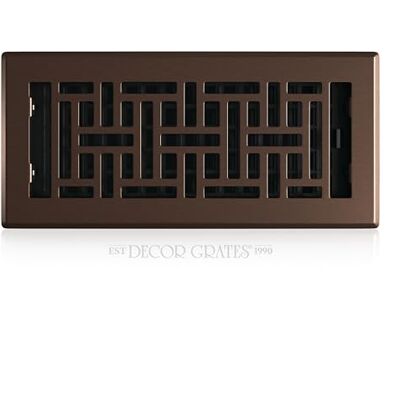 Decor Grates Oriental Floor Register, Rubbed Bronze, 4-Inch by 10-Inch Decor Grates Oriental Floor Register, Rubbed Bronze, 4-Inch by 10-Inch