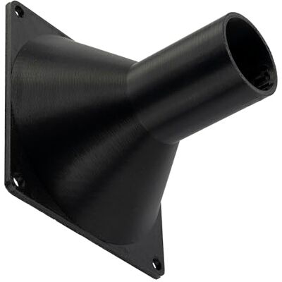 AERZETIX Adaptador Cuadrado-Redondo de Flujo de Aire para conducto de ventilación 80x80 mm Ø30 mm en plástico ABS AERZETIX Adaptador Cuadrado-Redondo de Flujo de Aire para conducto de ventilación 80x80 mm Ø30 mm en plástico ABS