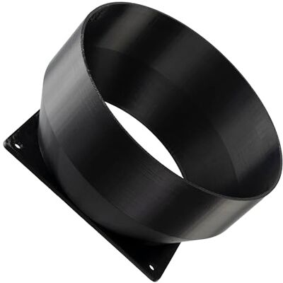AERZETIX Adaptador Cuadrado-Redondo de Flujo de Aire para conducto de ventilación 120x120 mm Ø148 mm en plástico ABS AERZETIX Adaptador Cuadrado-Redondo de Flujo de Aire para conducto de ventilación 120x120 mm Ø148 mm en plástico ABS