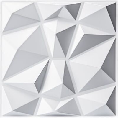 Art3d Paneles 3D Diamante Blanco Mate Art3d Paneles 3D Diamante Blanco Mate