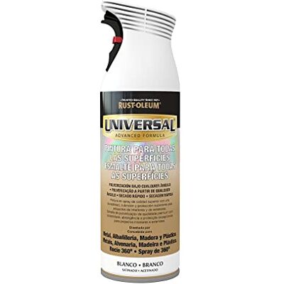 Rust-Oleum Universal pintura multisuperficie en spray Satinado Blanco 400 ml Rust-Oleum Universal pintura multisuperficie en spray Satinado Blanco 400 ml