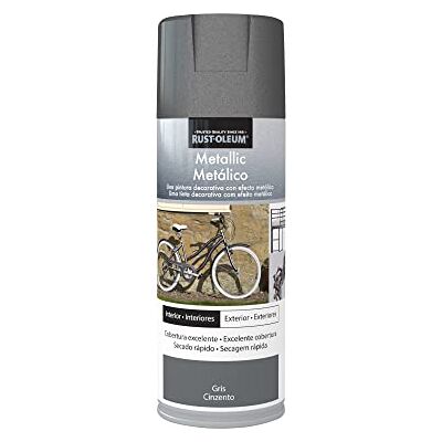 Rust-Oleum Metallic pintura en spray con acabado metálico Gris 400 ml Rust-Oleum Metallic pintura en spray con acabado metálico Gris 400 ml