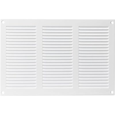 EUROPLAST 300x200mm Rejilla de Ventilación con Mosquitera Rejillas de Aireación Metálicas Acero, Blanco EUROPLAST 300x200mm Rejilla de Ventilación con Mosquitera Rejillas de Aireación Metálicas Acero, Blanco