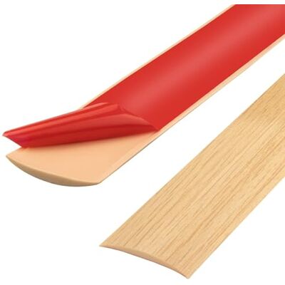 ztowoto Tira de umbral de PVC de 100cm, tiras de transición de piso, tiras de cubierta de piso laminado, tira divisoria de puerta de piso autoadhesiva (100cm-roble, 4cm) ztowoto Tira de umbral de PVC de 100cm, tiras de transición de piso, tiras de cubierta de piso laminado, tira divisoria de puerta de piso autoadhesiva (100cm-roble, 4cm)