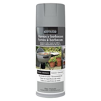 Rust-Oleum Hornos y Barbacoas pintura en spray resistente al calor Mate Plata 400ml Rust-Oleum Hornos y Barbacoas pintura en spray resistente al calor Mate Plata 400ml
