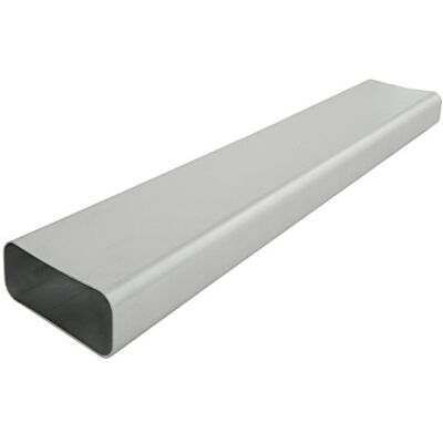 LA VENTILAZIONE CT157AC - Conducto rectangular de PVC - 150x70 mm - 80 cm - Acabado en cromo satinado - Conducto de ventilación LA VENTILAZIONE CT157AC - Conducto rectangular de PVC - 150x70 mm - 80 cm - Acabado en cromo satinado - Conducto de ventilación