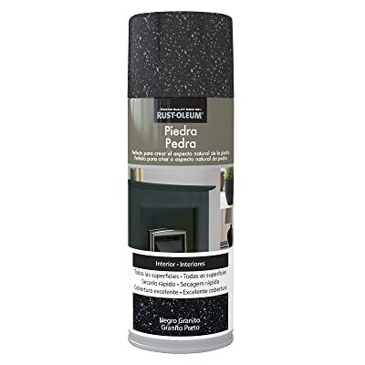 Rust-Oleum pintura efecto Piedra en spray Negro Granito 400 ml Rust-Oleum pintura efecto Piedra en spray Negro Granito 400 ml