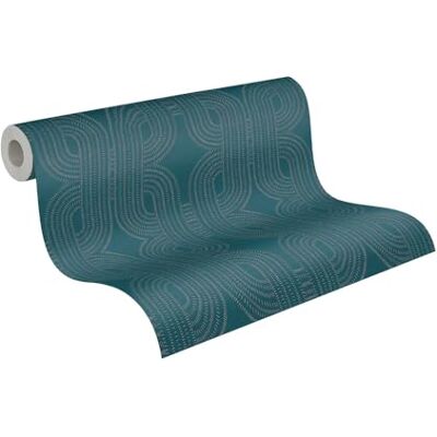 A.S. Création Papel pintado no tejido con efecto 3D – Papel pintado gráfico de alta calidad en azul, verde y beige – Papel pintado con aspecto 3D – Fabricado en Alemania A.S. Création Papel pintado no tejido con efecto 3D – Papel pintado gráfico de alta calidad en azul, verde y beige – Papel pintado con aspecto 3D – Fabricado en Alemania
