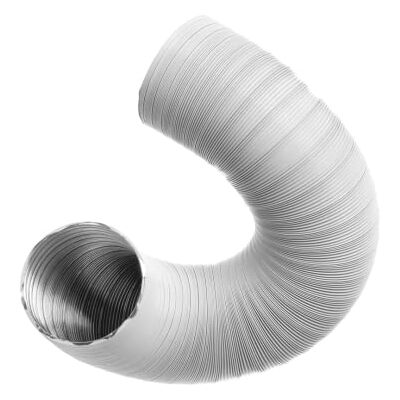 EUROPLAST Ø 100mm Conducto de Aire Flexible para Campana Extractora, Aire Acondicionado, Extractor, Secadora Manguera de Escape Semirrígida de 1.5m Conductos de Ventilación Aluminio Blanco EUROPLAST Ø 100mm Conducto de Aire Flexible para Campana Extractora, Aire Acondicionado, Extractor, Secadora Manguera de Escape Semirrígida de 1.5m Conductos de Ventilación Aluminio Blanco