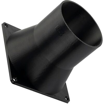 AERZETIX Adaptador Cuadrado-Redondo de Flujo de Aire para conducto de ventilación 80x80 mm Ø58 mm en plástico ABS AERZETIX Adaptador Cuadrado-Redondo de Flujo de Aire para conducto de ventilación 80x80 mm Ø58 mm en plástico ABS