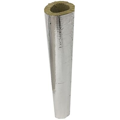 EINSIDE Aislamiento de tuberías en lana de roca con aluminio, ø 120 mm Coquilla en lana de roca con papel de aluminio externo EINSIDE Aislamiento de tuberías en lana de roca con aluminio, ø 120 mm Coquilla en lana de roca con papel de aluminio externo
